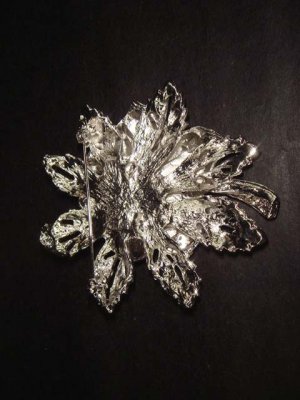 Bridal Flower Bling Crystal Rhinestone Brooch pin Pi353