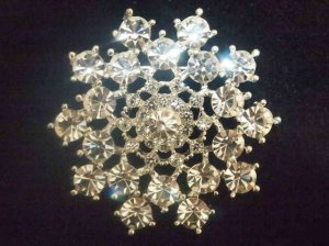 Bridal cake topper crystal Rhinestone Brooch pin PI431