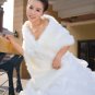 Bridal Faux Fur Shrug White Shawl Stole Wrap Cape SF112