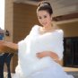 Bridal Faux Fur Shrug White Shawl Stole Wrap Cape SF112