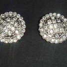 2 Flower Crystal Sew Rhinestone clasp hook button BN12