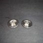 2 Flower Crystal Sew Rhinestone clasp hook button BN12