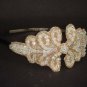 Prom Beaded applique Fascinator Hair Headband HR138