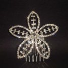 Bridal Rhinestone Crystal flower hair comb Tiara RB460