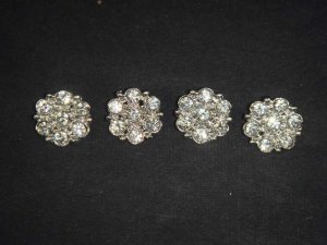 4 sewing Crystal  Rhinestone clasp hook button BN14