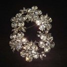 Bridal Wreath Rhinestone Pendant Brooch pin PI356
