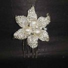 Bridal Rhinestone Faux Pearl Hair tiara Comb RB437