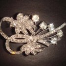 Bridal flower vintage style Rhinestone Brooch pin PI238