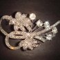 Bridal flower vintage style Rhinestone Brooch pin PI238