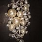 Bridal Rhinestone Crystal Faux pearl Brooch pin PI360