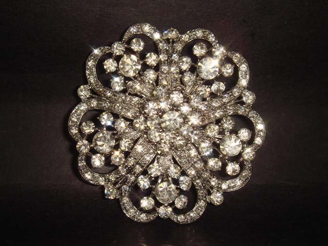 LOT 50 pcs Bridal Vintage Rhinestone Brooch pin PI183