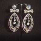 Bridal Chandelier bow Dangle Rhinestone Earring ER180