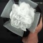 Bridal White black flower hair Fascinator brooch clip BA146