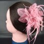 Bridal Feather Fascinator Hair flower pin clip BA98