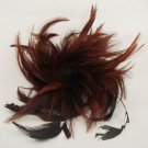 Bridal Feather Fascinator hair White brooch clip BA149