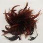 Bridal Feather Fascinator hair White brooch clip BA149