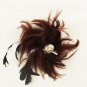 Bridal Feather Fascinator hair White brooch clip BA149