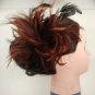 Bridal Feather Fascinator hair White brooch clip BA149
