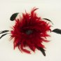 Bridal Feather Fascinator hair White brooch clip BA149