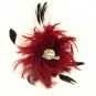 Bridal Feather Fascinator hair White brooch clip BA149