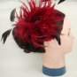 Bridal Feather Fascinator hair White brooch clip BA149