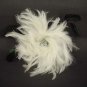Bridal Feather Fascinator hair White brooch clip BA149