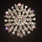 Bridal Vintage Style bling Rhinestone Brooch pin Pi446
