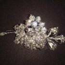 Bridal Dress Cake Flower Rhinestone Brooch pin PI452