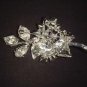 Bridal Dress Cake Flower Rhinestone Brooch pin PI452
