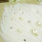 Bridal Feather white Faux pearl rhinestone clip BA134