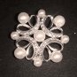 Bridal Faux Pearl Cake topper decoration crystal Rhinestone Brooch pin PI443