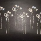 6 Bridal Vintage style Crystal Rhinestone Hair pin Hairpin BH194
