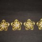 4 heart Crystal Clear Rhinestone clasp hook button BN9