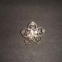 4 heart Crystal Clear Rhinestone clasp hook button BN9