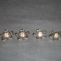 4 heart Crystal Clear Rhinestone clasp hook button BN9