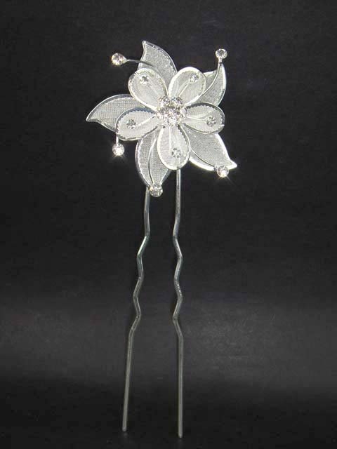 Bridal Flower Rhinestone Hairpin Hair tiara Pin RP51