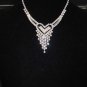 Bridal heart rhinestone bracelet necklace earring NR215
