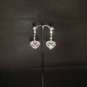 Bridal heart rhinestone bracelet necklace earring NR215