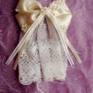 Flower girl bowknot Lace Ivory veil Barrettes HR104