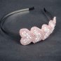 Bridal Black heart Rhinestone applique Headband HR131