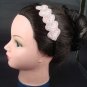 Bridal Black heart Rhinestone applique Headband HR131