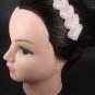 Bridal Black heart Rhinestone applique Headband HR131