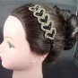 Bridal Black heart Rhinestone applique Headband HR131