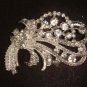 Bridal Vintage Style Cake topper sweater scarf bling Rhinestone Brooch pin Pi448