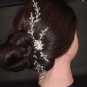 Bridal Crystal Flower Rhinestone Hair tiara Comb RB349