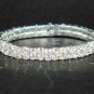 2 Row Bridal Crystal Rhinestone Ring Bracelet set BR12