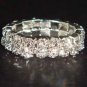 2 Row Bridal Crystal Rhinestone Ring Bracelet set BR12