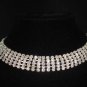 5 row Bridal Rhinestone necklace earring Set NR205