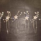 6 Bridal flower veil prom Rhinestone Hairpin RP170
