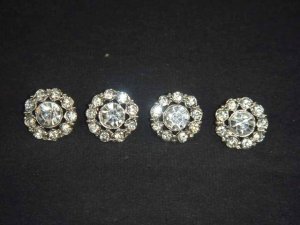 4 sewing Crystal  Rhinestone clasp hook button BN17